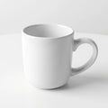 Kaffeetasse aus weißem Steinzeug (einfarbig) – 13 oz / 369 ml