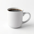 Kaffeetasse aus weißem Steinzeug (einfarbig) – 13 oz / 369 ml