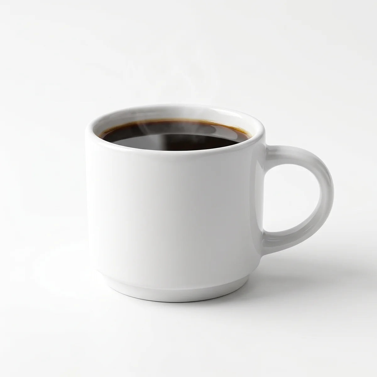 Klassische weiße Kaffeetasse – Minimalistische Keramiktasse für Tee und Kaffee