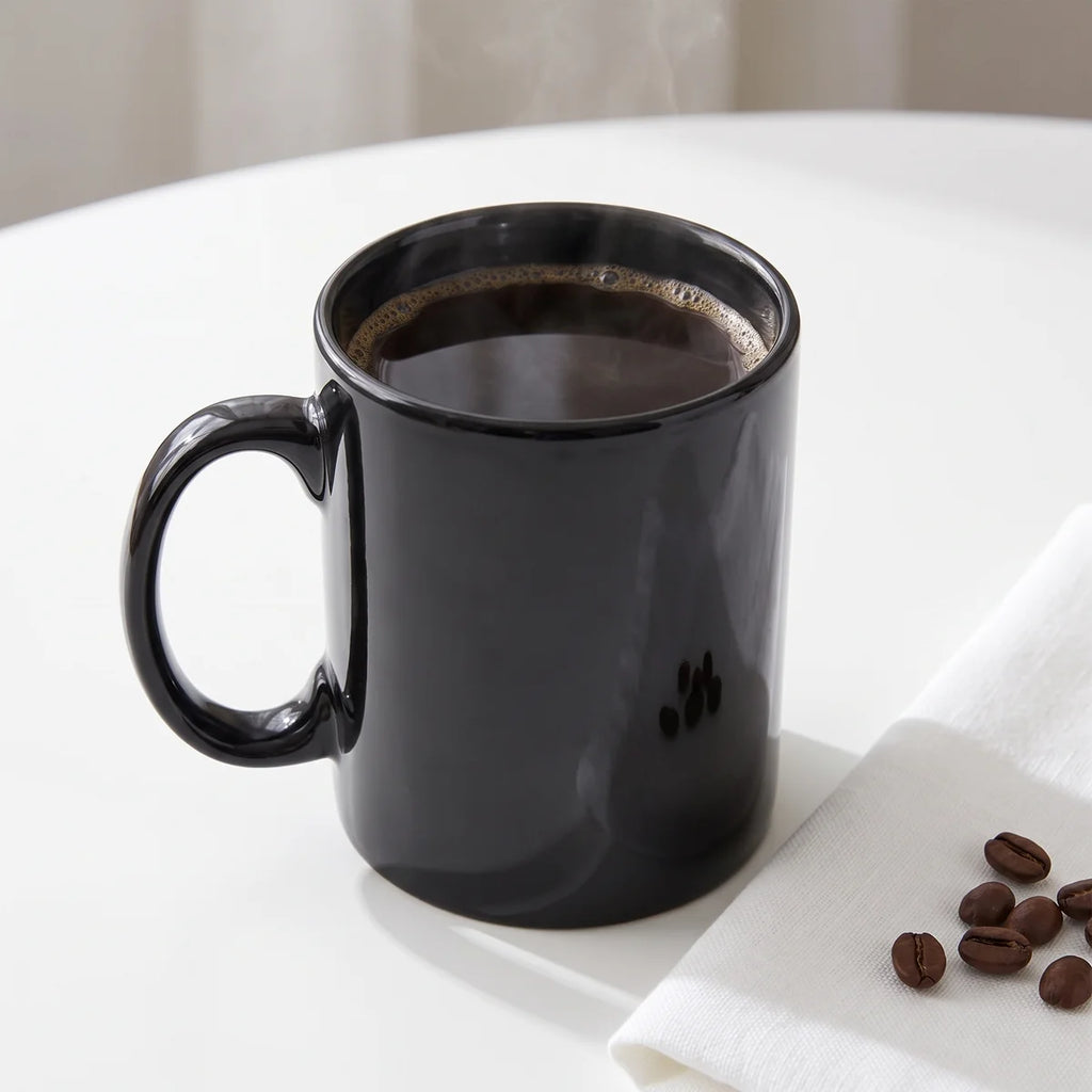 Schwarze Kaffeetasse aus Keramik und Steinzeug – 12 oz / 355 ml
