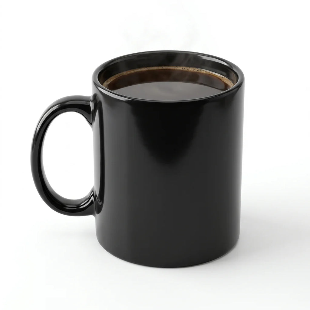 Schwarze Kaffeetasse aus Keramik und Steinzeug – 12 oz / 355 ml