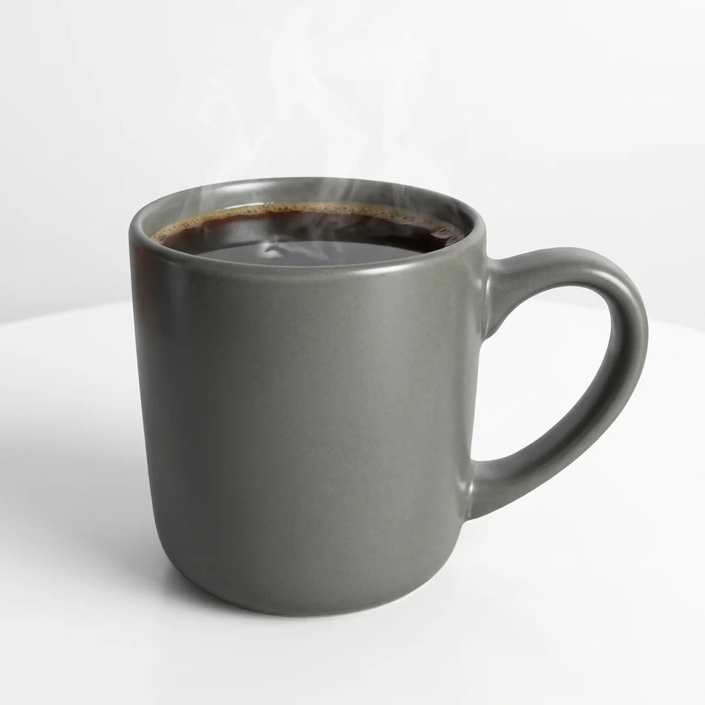 Elegante Kaffeetasse aus grünem Steinzeug – 13 oz / 369 ml