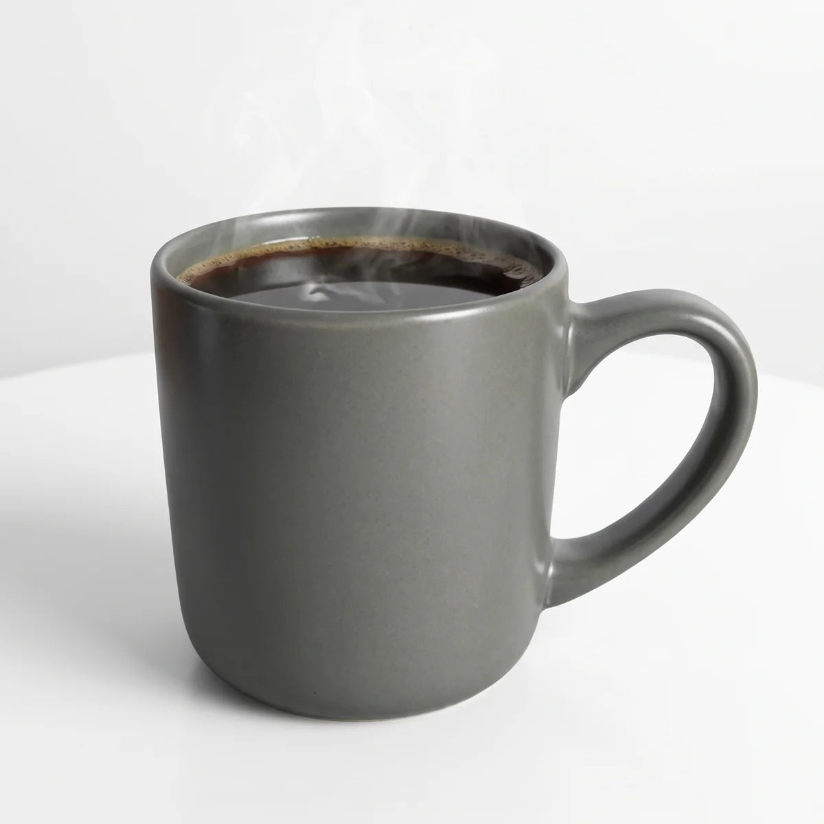 Elegante Kaffeetasse aus grünem Steinzeug – 13 oz / 369 ml